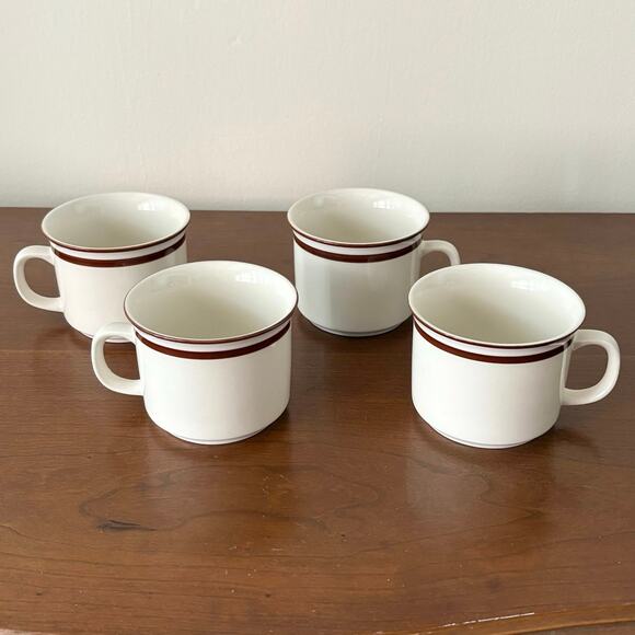 VTG Elegance II Collection Bavarian Brown Cup & Saucer | 4 Sets | 1970s | EUC - Picture 3 of 8